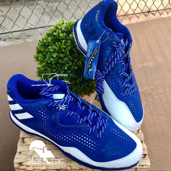 adidas Other - Adidas Blue Baseball Metal Cleat Shoes